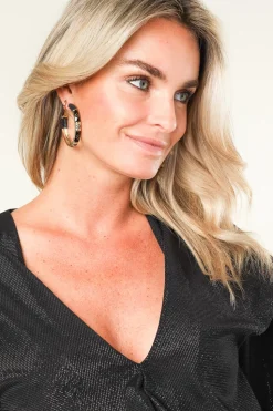 Hot Barong Barong Hoops Saphira Confetti Medium | Black... | | Little Soho