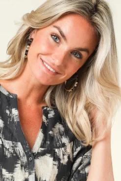 Hot Barong Barong Hoops Saphira Confetti Medium | Black... | | Little Soho