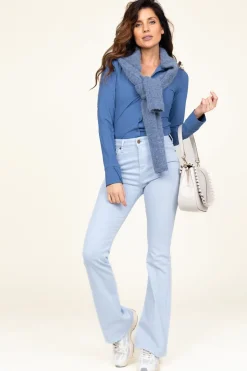 Clearance Lois Jeans Hw Flared Stretch Jeans Raval L34 | Blue... | | Little Soho