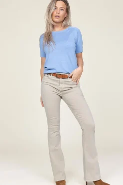 New Lois Jeans Hw Flared Stretch Jeans Raval L34 | Beige... | | Little Soho
