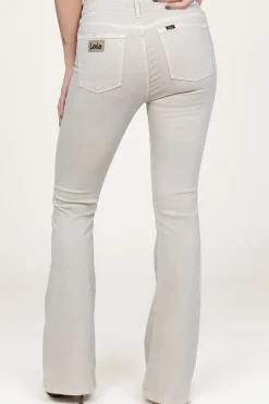 New Lois Jeans Hw Flared Stretch Jeans Raval L34 | Beige... | | Little Soho