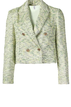 Discount Liu Jo Jacquard Blazer With Lurex Carmine | Green... | | Little Soho