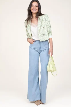 Discount Liu Jo Jacquard Blazer With Lurex Carmine | Green... | | Little Soho