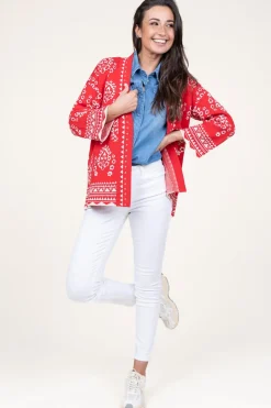 Flash Sale Liu Jo Jacquard Cardigan With Studs Pergola | Red... | | Little Soho