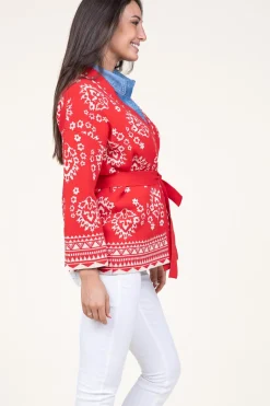 Flash Sale Liu Jo Jacquard Cardigan With Studs Pergola | Red... | | Little Soho