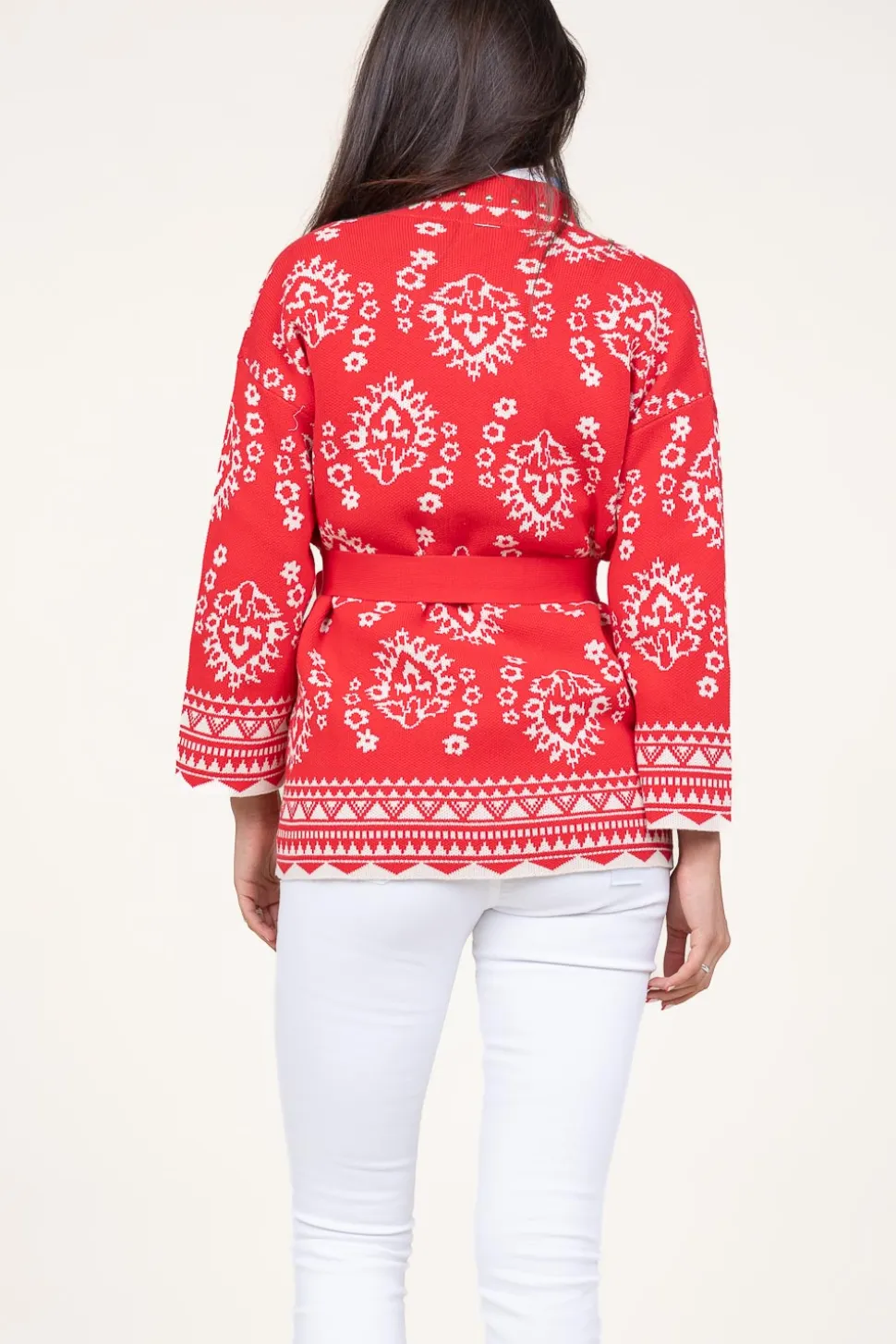 Flash Sale Liu Jo Jacquard Cardigan With Studs Pergola | Red... | | Little Soho