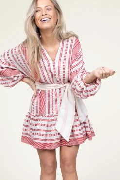 Clearance Devotion Jacquard Mini Dress Isabella | Red... | | Little Soho