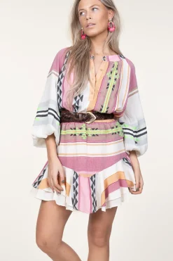 Hot Devotion Jacquard Mini Skirt Nathalie | Pink... | | Little Soho