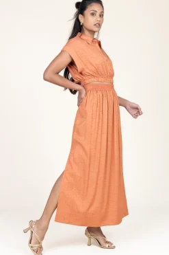 Hot Twinset Jacquard Skirt With Pockets Lia | Camel... | | Little Soho