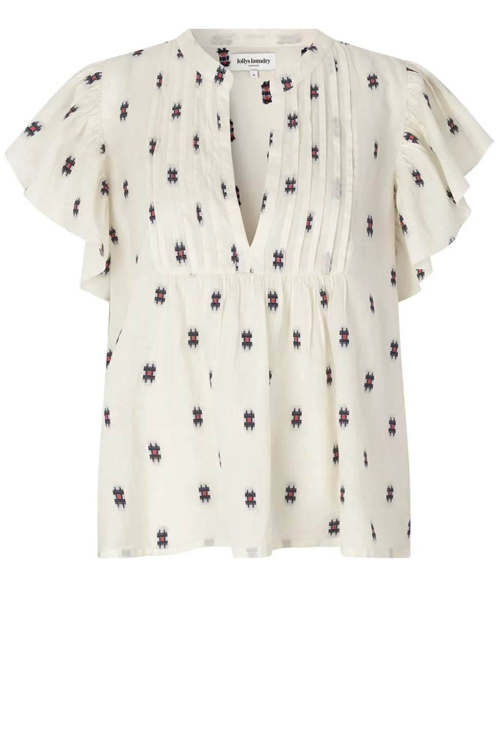 Shop Lollys Laundry Jacquard Top With Print Isabel | Natural... | | Little Soho