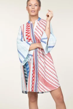 Shop Devotion Jacquard Tunic Dress Sandra | Blue... | | Little Soho