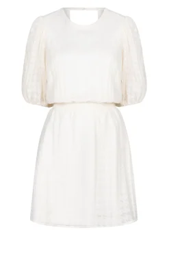 Hot Dante 6 Jacquard Viscose Blend Dress Daffodil | White... | | Little Soho