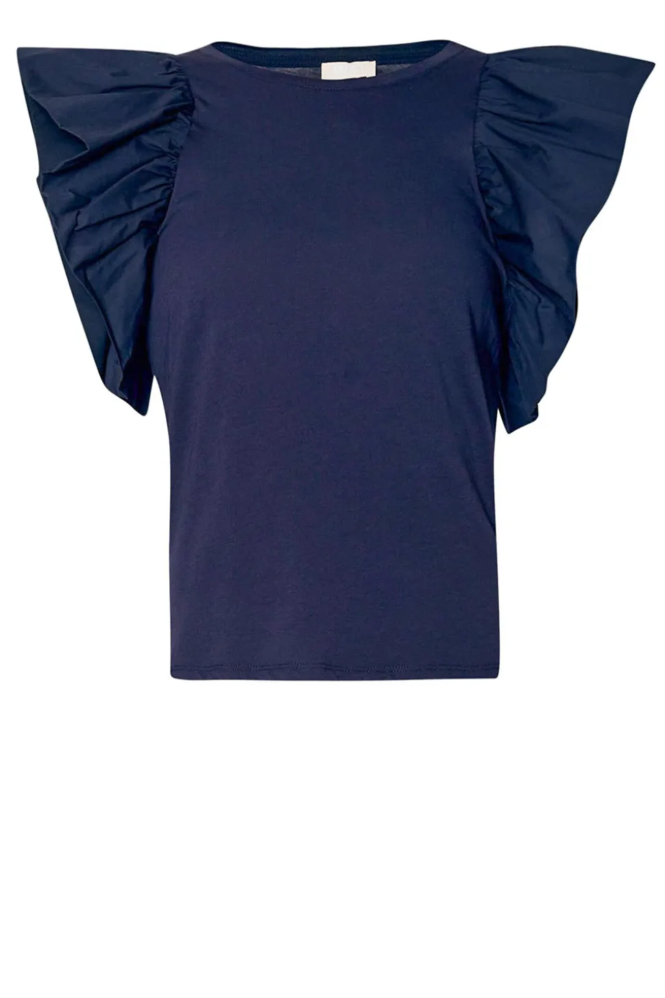 Outlet Liu Jo Jersey Poplin T-Shirt Relievo | Blue... | | Little Soho