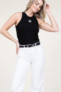 Flash Sale Dante 6 Jersey Rib Tanktop Ivi | Black... | | Little Soho