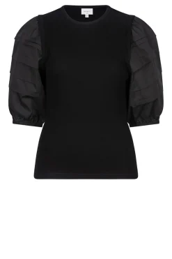 Discount Dante 6 Jersey Top With Poplin Sleeves Elyse | Black... | | Little Soho