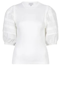 Shop Dante 6 Jersey Top With Poplin Sleeves Elyse | Natural... | | Little Soho