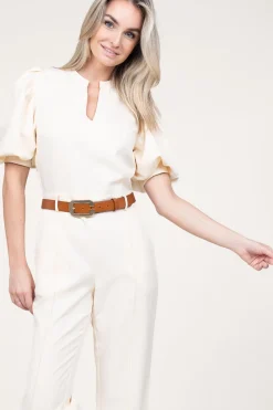 Best Aaiko Jumpsuit With Bow Belt Hellen | Natural... | | Little Soho