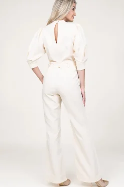 Best Aaiko Jumpsuit With Bow Belt Hellen | Natural... | | Little Soho