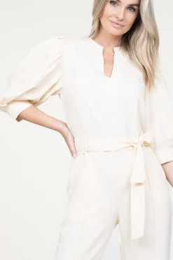 Best Aaiko Jumpsuit With Bow Belt Hellen | Natural... | | Little Soho