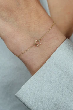 Best Just Franky 14K Bracelet Star | Gold... | | Little Soho