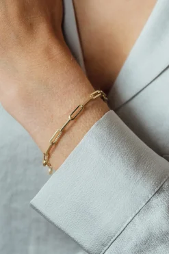 Discount Just Franky 14K Gold Chain Bracelet Charm Petite | Gold... | | Little Soho