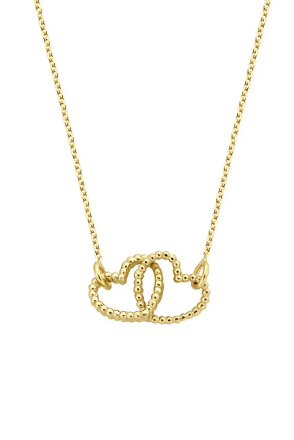 Online Just Franky 14K Gold Double Vintage Heart Necklace | Gold... | | Little Soho
