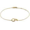 Online Just Franky 14K Gold Vintage Open Circle Bracelet | Gold... | | Little Soho