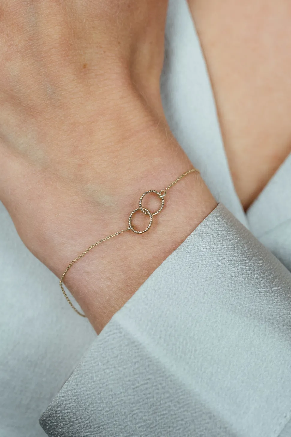 Online Just Franky 14K Gold Vintage Open Circle Bracelet | Gold... | | Little Soho