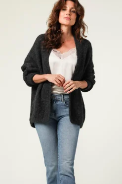Clearance American Vintage Knitted Cardigan East | Dark Grey... | | Little Soho