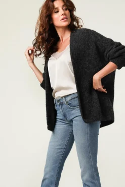 Clearance American Vintage Knitted Cardigan East | Dark Grey... | | Little Soho