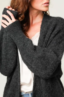 Clearance American Vintage Knitted Cardigan East | Dark Grey... | | Little Soho