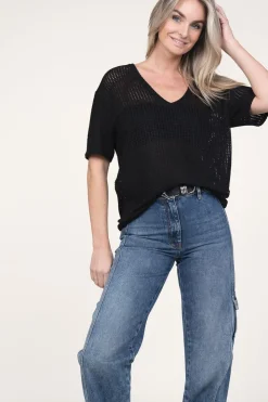 Flash Sale IRO Knitted Mesh Top Belaid | Black... | | Little Soho