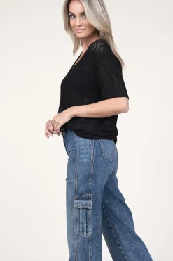 Flash Sale IRO Knitted Mesh Top Belaid | Black... | | Little Soho