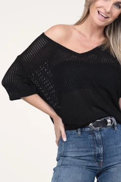 Flash Sale IRO Knitted Mesh Top Belaid | Black... | | Little Soho