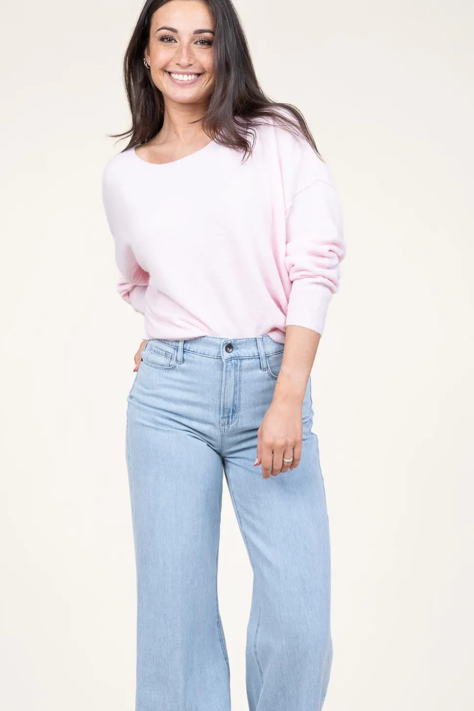 Store American Vintage Knitted Sweater Damsville | Baby Pink... | | Little Soho