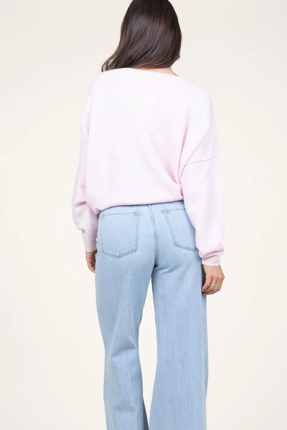 Store American Vintage Knitted Sweater Damsville | Baby Pink... | | Little Soho