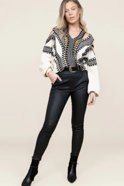 Shop Mes Demoiselles Knitted Sweater With Cut-Outs Misaki | Natural... | | Little Soho