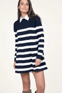 Store ba&sh Knitted Tunic Dress Marantonia | Blue... | | Little Soho