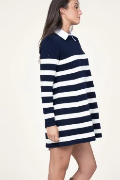 Store ba&sh Knitted Tunic Dress Marantonia | Blue... | | Little Soho