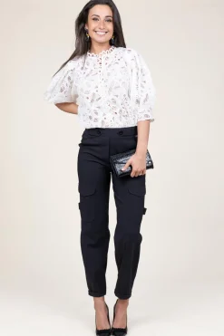 Clearance Copenhagen Muse Lace Blouse With Puffed Sleeves Mala | Natural... | | Little Soho