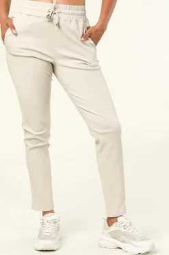 Cheap STUDIO AR Lamb Leather Stretch Joggers Naomi | Almond... | | Little Soho