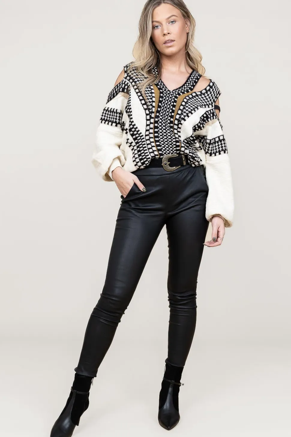 Online STUDIO AR Lamb Leather Stretch Leggings Eden | Black... | | Little Soho