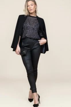 Online STUDIO AR Lamb Leather Stretch Leggings Eden | Black... | | Little Soho