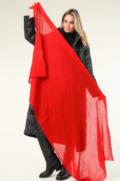 Best Moment Amsterdam Large Soft Wool Blend Scarf Lilly | Red... | | Little Soho