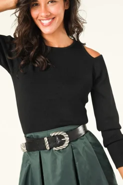 Best Sale Berenice Leather Belt Praiano | Black... | | Little Soho