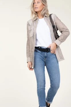 Cheap Ibana Leather Blouse Tjez | Taupe... | | Little Soho