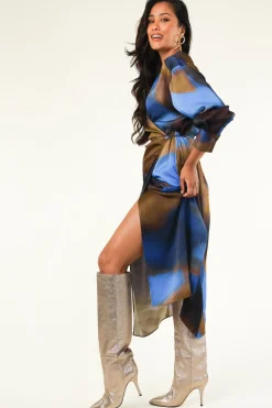 Shop Toral Leather Boots Aura | Metallic... | | Little Soho