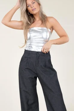 Outlet Ibana Leather Bustier Taar | Silver... | | Little Soho