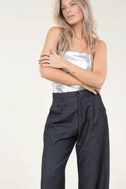 Outlet Ibana Leather Bustier Taar | Silver... | | Little Soho