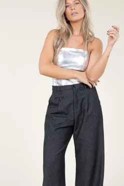 Outlet Ibana Leather Bustier Taar | Silver... | | Little Soho